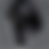 Fermeture reversible noire séparable , glissiere métal argentée polie numero 5 , sur mesure de 70 , 75 , 80 , 85 , 90 , 95 , 100 cm