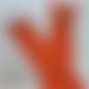 N6i 20-85cm fermeture eclair orange vif , invisible séparable spirale 6 mm , longue de 40 , 45 , 50 , 55 , 60 , 65 , 70 , 75 , 80 , 85 cm