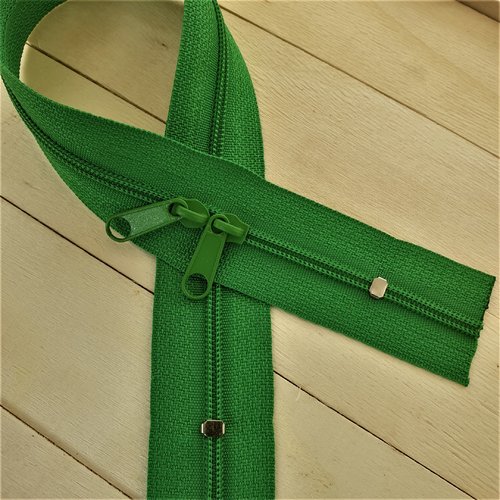 N4o 10-85cm vert vif , fermeture verte pour sac sur mesure , fermeture éclair à double curseurs dos à dos sur mesure de 20 à 85 cm