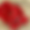 N10rs 200-500 cm rouge , tres longue fermeture eclair réversible rouge grosse maille séparable à spirale numero 10 sur mesure