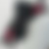 Fermeture double curseurs bouche à bouche noire et rose vif ykk sur mesure maxi 100 cm , 95 cm , 90 cm , 85 cm , 80 cm , 75 cm , 70 cm , 45