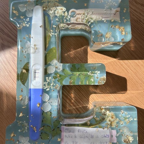 Souvenir naissance bébé -  lettre en résine personnalisé