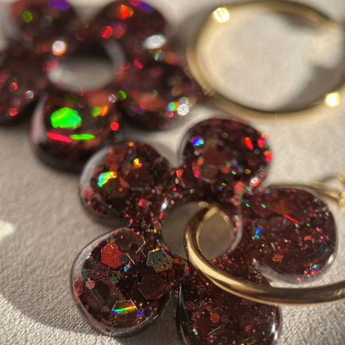 Créoles doré avec pampilles - boucles d oreilles