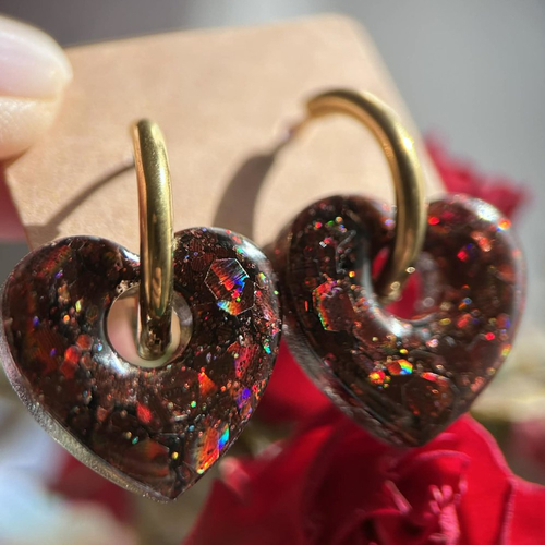 Créoles doré avec pampilles - boucles d oreilles