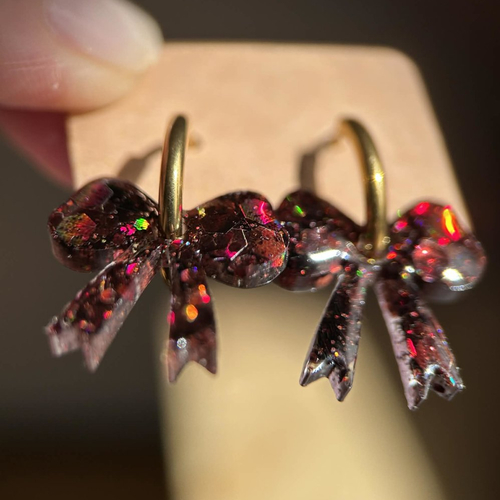 Créoles doré avec pampilles - boucles d oreilles