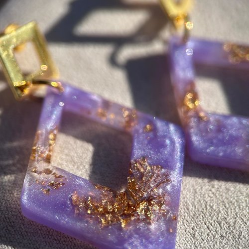 Boucles d'oreilles en forme de losange