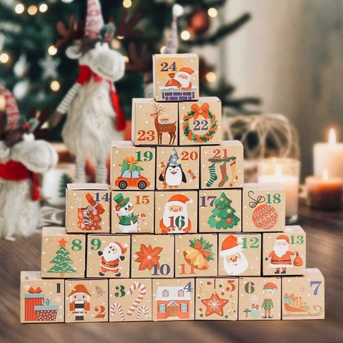 Calendrier de l'avent avec 24 boîtes - cadeau de noël pour femmes