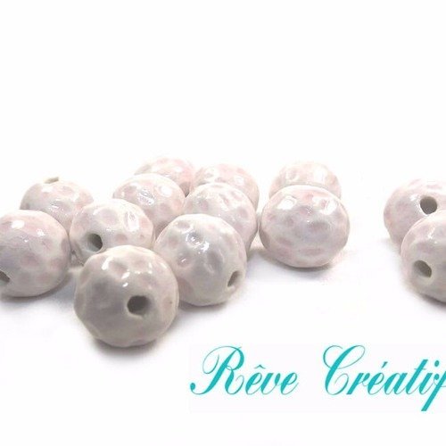 6 Perles Coeur 20mm en Verre Façon Murano Tricolore Blanc Rose Noir Artisanales
