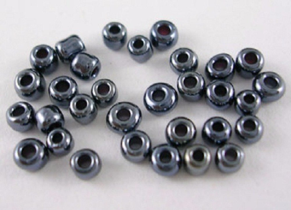 Perles de Rocailles en verre Transparent 2mm Bleu foncé 20g environ 1600 pcs 