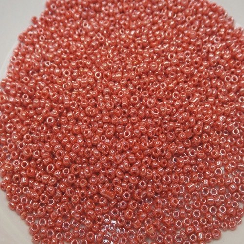 Perles de Rocaille Rondes env LOT de 10 ou 20g 2mm en Verre dépoli Rouge 