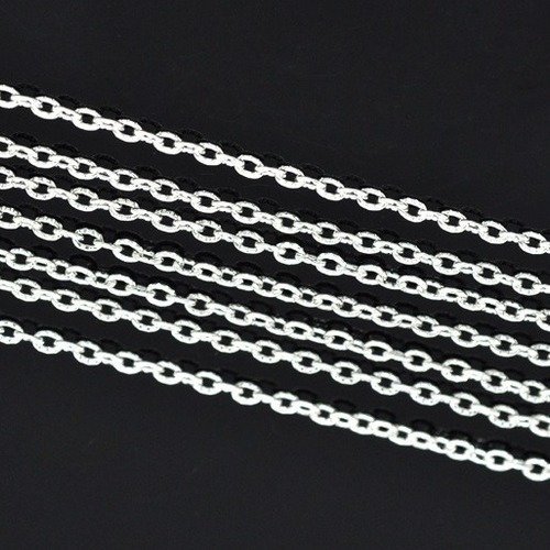 10M Chaîne Maille Forçat plate 3x2mm