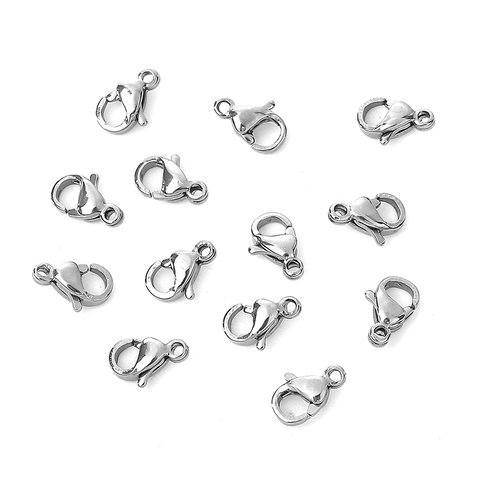 10 Fermoirs Mousqueton 10mm x 6mm 10x6mm en Acier Inoxydable