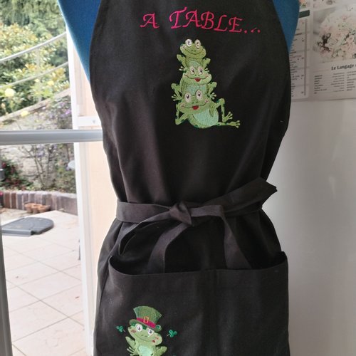 Tablier de cuisine grenouilles