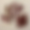 Lot tissus noël rouge bordeaux, crême et or - 10 pièce de 30 x 45 cm  - assortiment tissus patchwork  ou pochons