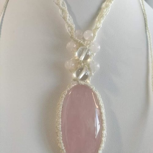 Collier quartz rose