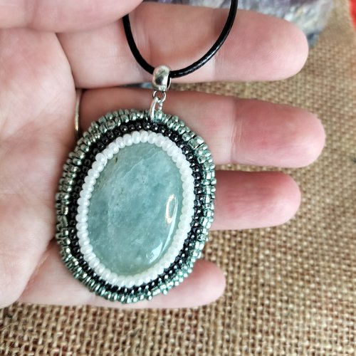 Collier aigue marine