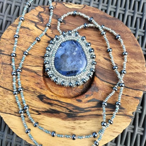 Sautoir de sodalite