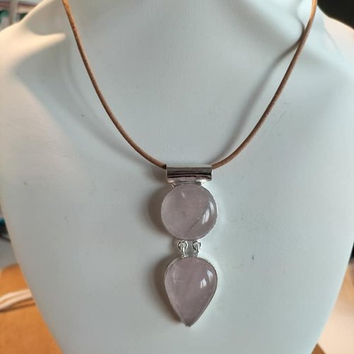 Collier quartz rose