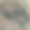 Parure onyx, turquoise