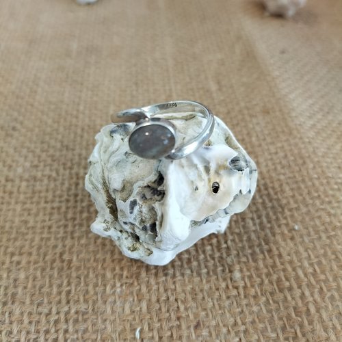 Bague argent labradorite
