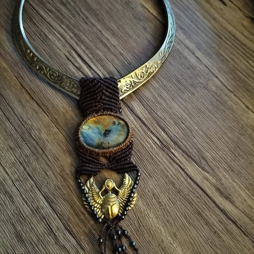 Collier labradorite tribal
