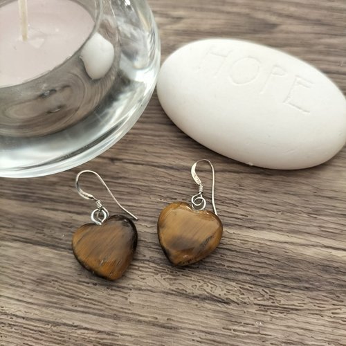 Boucles d'oreilles en argent pierre semi-précieuse