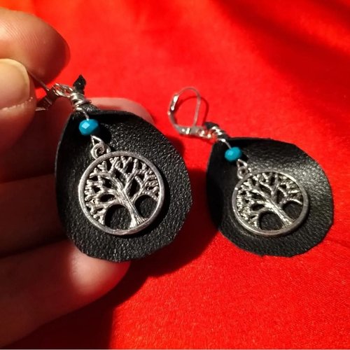 Boucles d'oreilles arbre de vie