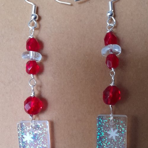Boucle d'oreilles noël étoilé