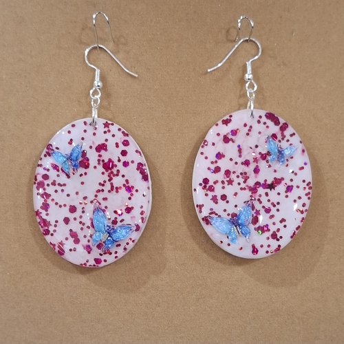 Boucles d'oreilles l'envolée de papillons
