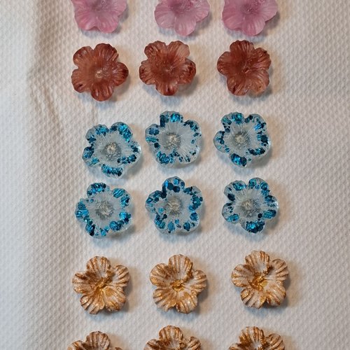 Magnets hibiscus lot de 18