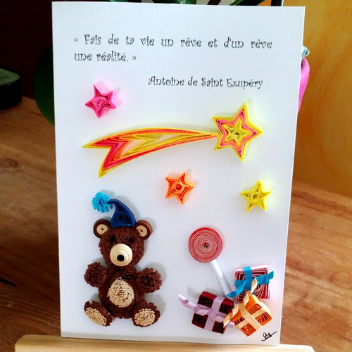 Carte De Voeux A Citation Pour Noel Carte 3d En Quilling Un Grand Marche