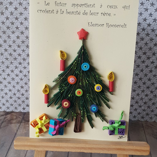 Carte De Voeux A Citation Pour Noel Carte 3d En Quilling Un Grand Marche