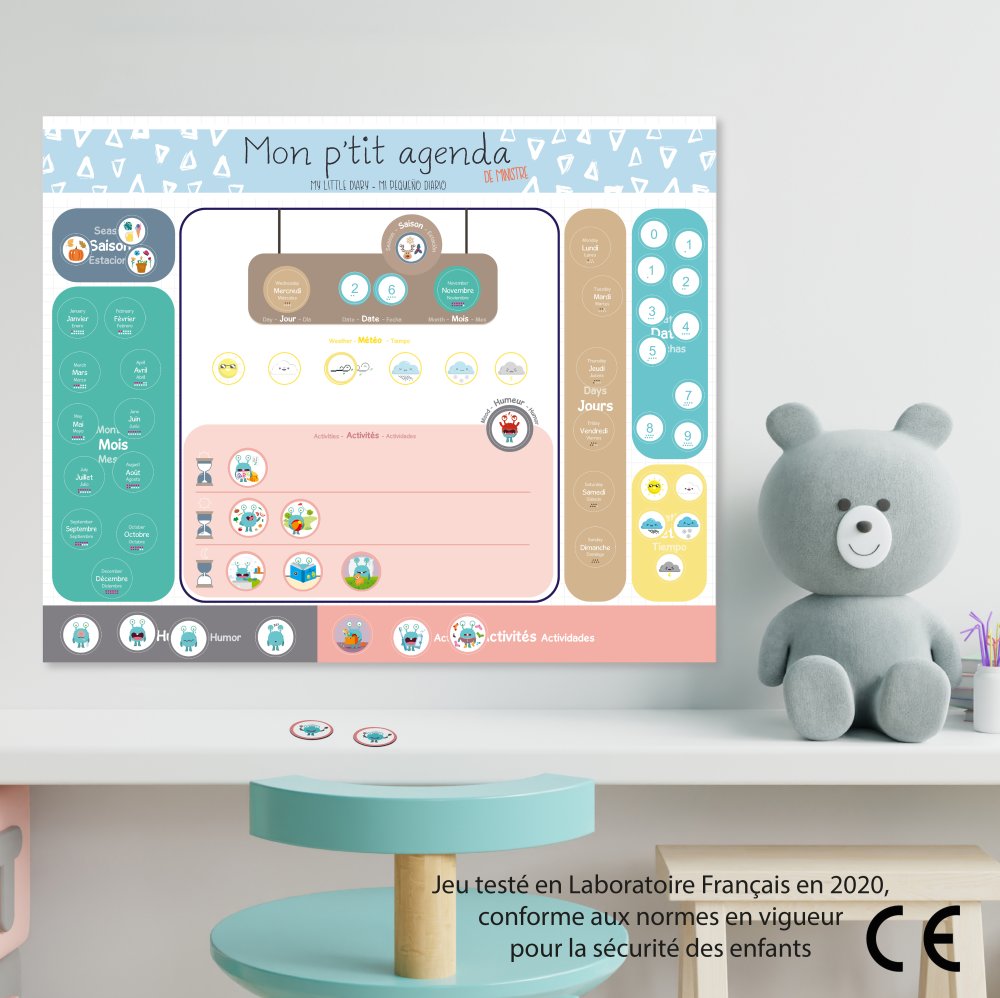 Tableaux Magnétiques muraux repositionnables pour enfants