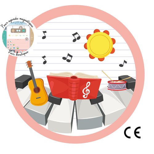 1 magnet extra plat - activités musicales - jeu éducatif pour enfant