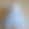 Robe bébé en voile de coton plumetis bleu ciel à pois blanc