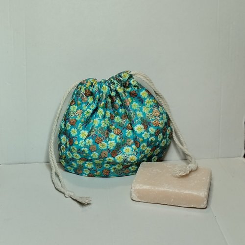 Bourse à savon bleue zéro déchet