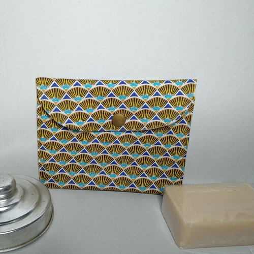 Pochette à savon coton enduit
