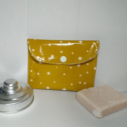 Pochette à savon imperméable moutarde