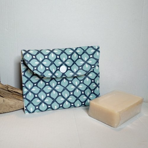 Étui savon bleu imperméable