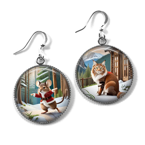 Boucles d'oreilles chat élégantes en argent – Bébé Chat - Pour votre chat  et vous