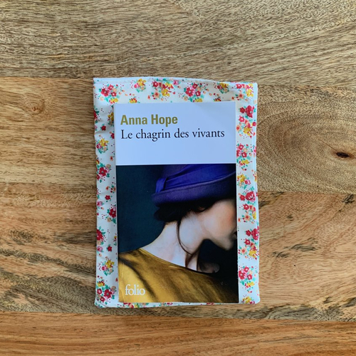 Cadeau fête des mères - pochette pour livre de poche 17 x 20 cm  - fait main