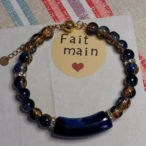 Bracelet bleu profond
