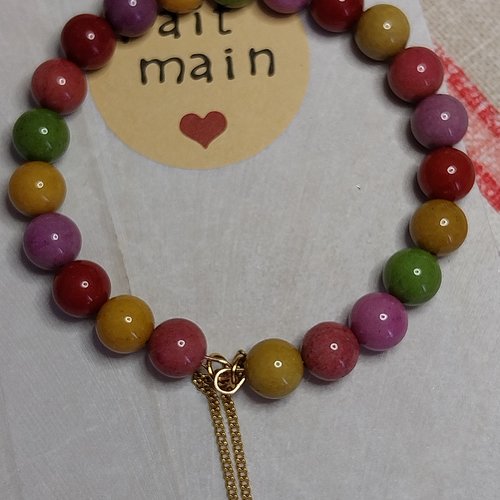 Bracelet perles alashan et acier inoxydable
