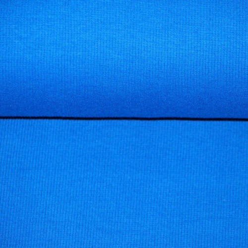 Bio - bord  cote  tubulaire finement cotelé, bleu royal