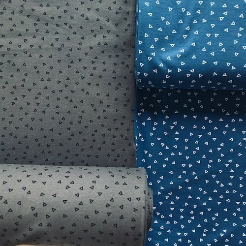 Tissu - bord de cote tubulaire - bleu ciel / gris quartz - oeko tex standard 100
