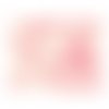 Tissu - toile de jouy - ludivine - rose fond crème - laize 140cm