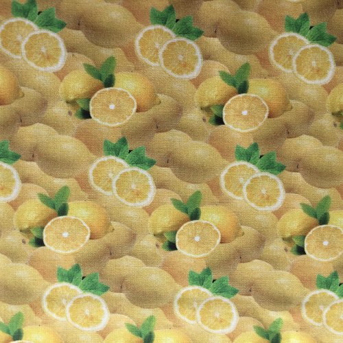 Tissu - fruits citron - collection yummy food - impression digitale - oeko tex standard 100