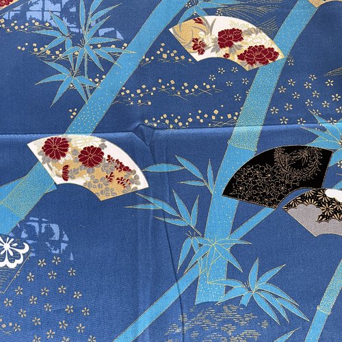 Tissu japonais - bleu - coton haute qualité
