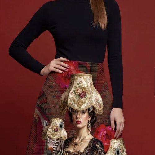 Tissu - panneau baroque glow skirt - neko tex standard 100