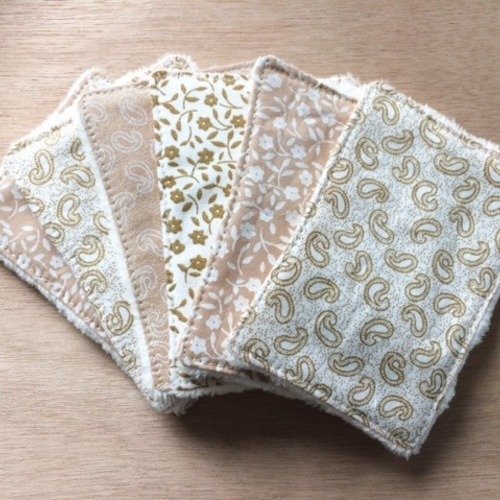 Lingettes lavables bébé en polaire et tissu